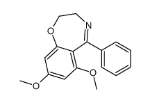 6,8-dimethoxy-5-phenyl-2,3-dihydro-1,4-benzoxazepine结构式