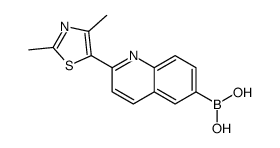 [2-(2,4-dimethyl-1,3-thiazol-5-yl)quinolin-6-yl]boronic acid Structure