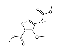 4-methoxy-3-methoxycarbonylamino-isoxazole-5-carboxylic acid methyl ester Structure