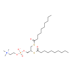 3,5-Dioxa-9-thia-4-phosphanonadecan-1-aminium, 4-hydroxy-N,N,N-trimeth yl-10-oxo-7-((1-oxodecyl)thio)-, hydroxide, inner salt, 4-oxide, (S)-结构式