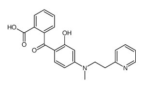 2-[2-hydroxy-4-[methyl(2-pyridin-2-ylethyl)amino]benzoyl]benzoic acid Structure