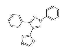 2-(1,3-diphenylpyrazol-4-yl)-1,3,4-oxadiazole Structure