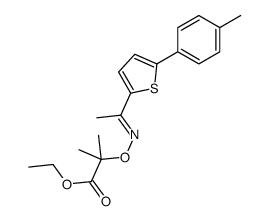 ethyl 2-methyl-2-[(Z)-1-[5-(4-methylphenyl)thiophen-2-yl]ethylideneamino]oxypropanoate结构式