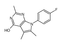 7-(4-Fluorophenyl)-2,5,6-trimethyl-1,7-dihydro-4H-pyrrolo[2,3-d]p yrimidin-4-one结构式