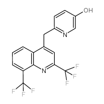 6-(2,8-双-三氟甲基-喹啉-4-甲基)-吡啶-3-醇结构式