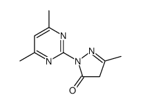 3H-Pyrazol-3-one, 2-(4,6-dimethyl-2-pyrimidinyl)-2,4-dihydro-5-methyl Structure