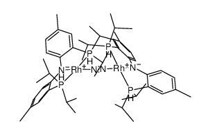 (N(C6H3(CH3)P(CH(CH3)2)2)2)Rh(μ-N2)Rh(N(C6H3(CH3)P(CH(CH3)2)2)2)结构式