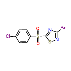 3-Bromo-5-(4-chlorophenylsulfonyl)-1,2,4-thiadiazole structure