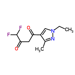 1-(1-ETHYL-3-METHYL-1H-PYRAZOL-4-YL)-4,4-DIFLUORO-BUTANE-1,3-DIONE结构式