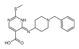 4-[(1-benzylpiperidin-4-yl)amino]-2-methylsulfanylpyrimidine-5-carboxylic acid结构式