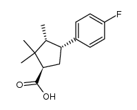 (1R,3R,4R)-4-(4-fluorophenyl)-2,2,3-trimethylcyclopentanecarboxylic acid结构式