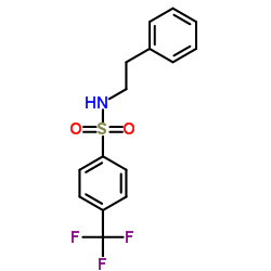 N-(2-Phenylethyl)-4-(trifluoromethyl)benzenesulfonamide结构式