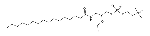 RAC-2-ETHOXY-3-HEXADECANAMIDO-1-PROPYL PHOSPHOCHOLINE Structure