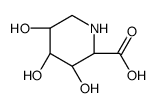 (2S,3R,4R,5R)-3,4,5-trihydroxypiperidine-2-carboxylic acid Structure