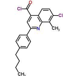 2-(4-Butylphenyl)-7-chloro-8-methyl-4-quinolinecarbonyl chloride structure