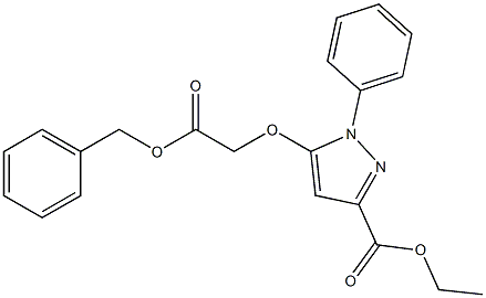 5-benzyloxycarbonylmethoxy-1-phenyl-1H-pyrazole-3-carboxylic acid ethyl ester结构式