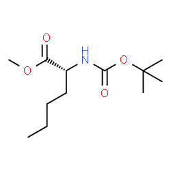 D-Norleucine, N-[(1,1-dimethylethoxy)carbonyl]-, methyl ester structure