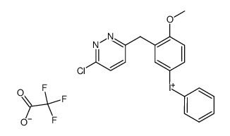 ((3-((6-chloropyridazin-3-yl)methyl)-4-methoxyphenyl))phenyliodonium trifluoroacetate结构式