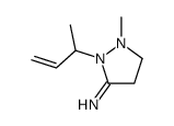 3-Pyrazolidinimine,1-methyl-2-(1-methyl-2-propenyl)- (9CI) structure