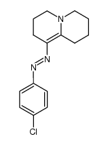 1(p-cloro)fenilazo-3,4,6,7,8,9-esaidrochinolizina结构式