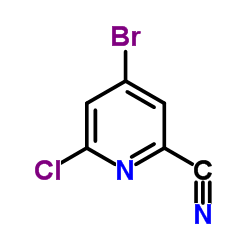 4-溴-6-氯-2-氰基吡啶结构式