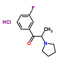 3'-fluoro-.α.-Pyrrolidinopropiophenone (hydrochloride)结构式