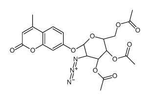 4-MethyluMbelliferyl 3,4,6-tri-O-Acetyl-2-azido-2-deoxy-α-D-galactopyranoside structure