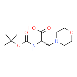 N-{[(2-Methyl-2-propanyl)oxy]carbonyl}-3-(4-morpholinyl)-L-alanine结构式