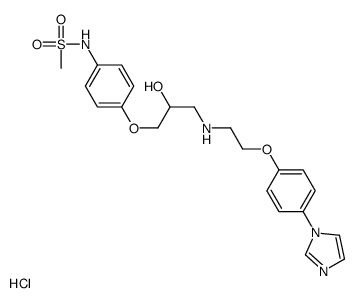 Methanesulfonamide, N-(4-(2-hydroxy-3-((2-(4-(1H-imidazol-1-yl)phenoxy )ethyl)amino)propoxy)phenyl)-, monohydrochloride, (+-)- Structure