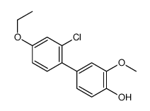 4-(2-chloro-4-ethoxyphenyl)-2-methoxyphenol结构式