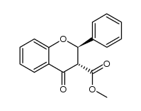 trans-methyl 4-oxo-2-phenylchromane-3-carboxylate Structure