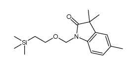 3,3,5-trimethyl-1-((2-(trimethylsilyl)ethoxy)methyl)indolin-2-one结构式