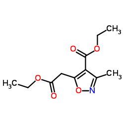 Ethyl 5-(2-ethoxy-2-oxoethyl)-3-methyl-1,2-oxazole-4-carboxylate Structure