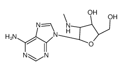 (2R,3R,4R,5R)-5-(6-aminopurin-9-yl)-2-(hydroxymethyl)-4-(methylamino)oxolan-3-ol Structure