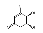 (4S,5S)-3-chloro-4,5-dihydroxycyclohex-2-enone结构式