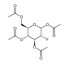 1,3,4,6-tetra-O-acetyl-2-deoxy-2-fluoro-D-glucopyranose structure