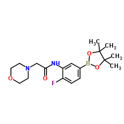 N-(2-fluoro-5-(4,4,5,5-tetramethyl-1,3,2-dioxaborolan-2-yl)phenyl)-2-morpholinoacetamide picture