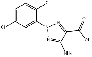 5-Amino-2-(2,5-dichloro-phenyl)-2H-[1,2,3]triazole-4-carboxylic acid结构式