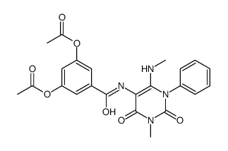 Benzamide,3,5-bis(acetyloxy)-N-[1,2,3,4-tetrahydro-3-methyl-6-(methylamino)-2,4-dioxo-1-phenyl-5-pyrimidinyl]-结构式