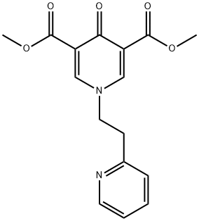 4-氧代-1-(2-吡啶-2-基乙基)-1,4-二氢吡啶-3,5-二甲酸二甲酯结构式