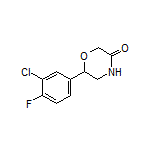 6-(3-Chloro-4-fluorophenyl)morpholin-3-one Structure