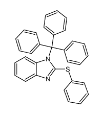 2-(phenylsulfanyl)-1-(triphenylmethyl)benzimidazole结构式