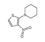 1-(3-nitrothiophen-2-yl)piperidine结构式