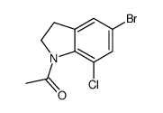 1-(5-BROMO-7-CHLOROINDOLIN-1-YL)ETHANONE Structure