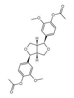 (+/-)-pinoresinol diacetate Structure