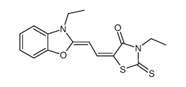 3-ethyl-5-[(3-ethyl-(3H)-benzoxazol-2-ylidene)ethylidene]-2-thioxothiazolidin-4-one结构式