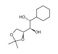 (1R,2R)-1-cyclohexyl-2-((S)-2,2-dimethyl-1,3-dioxolan-4-yl)ethane-1,2-diol Structure