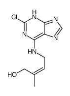 4-[(2-chloro-7H-purin-6-yl)amino]-2-methylbut-2-en-1-ol结构式