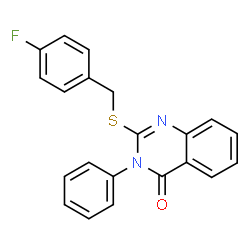 2-[(4-FLUOROBENZYL)SULFANYL]-3-PHENYL-4(3H)-QUINAZOLINONE Structure