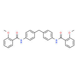 N,N-(methylenebis(4,1-phenylene))bis(2-methoxybenzamide)结构式